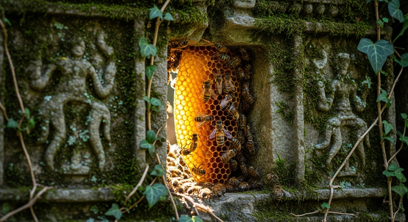 DNA analysis of honeybees found preserved in amber